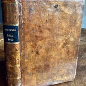 1663 Exact Abridgment Of All Statutes Under Charles 1st & Charles 2nd Rare Book