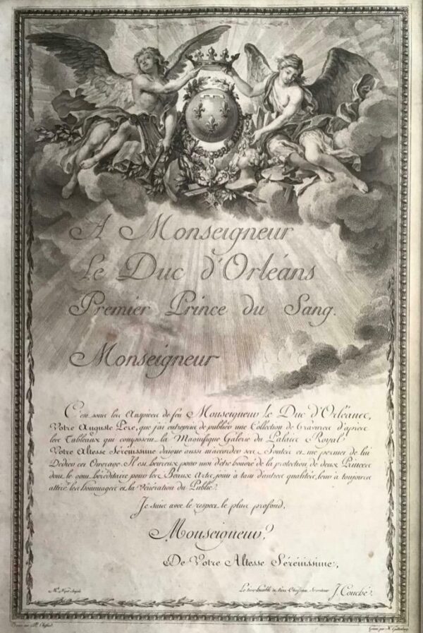 1780 Frontispiece to a Monseigneur Le Duc D’ Orléans Premier Prince Du Sang