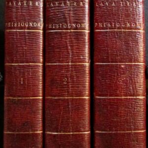 1789 Essays on Physiognomy Knowledge & Love of Mankind by J C Lavater 3 Volume Set