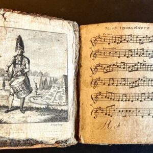 1800 Signed Military Bandsman Song Book Rare Napoleonic Era Leather Bound