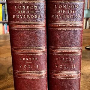 1811 History of London & Its Environs by Henry Hunter 2 Leather Vols Maps Plans