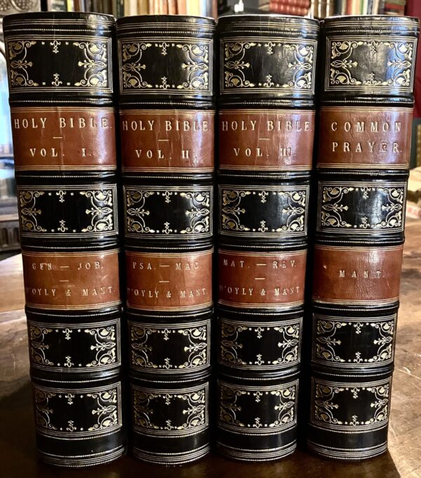 1830 The Holy Bible & Book of Common Prayer 4 x Volume Set Full Leather Bindings