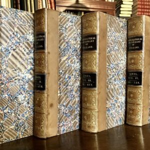 1831 Topographical Dictionary of England 4 X Leather Volumes by S Lewis + Maps