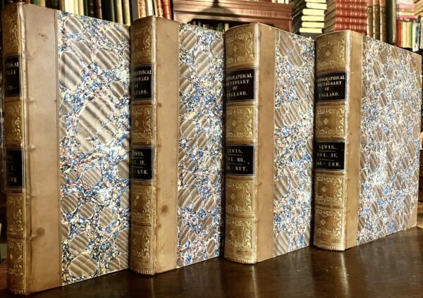 1831 Topographical Dictionary of England 4 X Leather Volumes by S Lewis + Maps