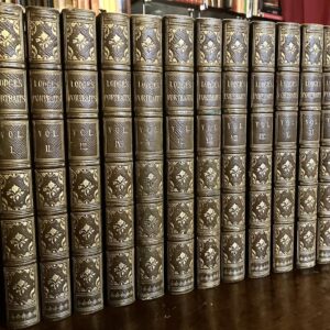 1835 Portraits of Illustrious Personages of Britain by E Lodge Fine Leather Set