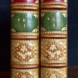 1836 Select Prose Works of Milton Fine Riviere Full Leather Bindings 2 x Vols