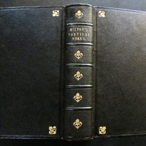 1848 Poetical Works of John Milton Paradise Lost & Regained Fine Leather Binding