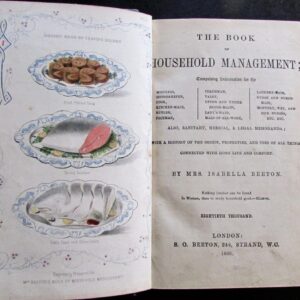 1866 Book of Household Management by Mrs Beeton Rare Early Edition