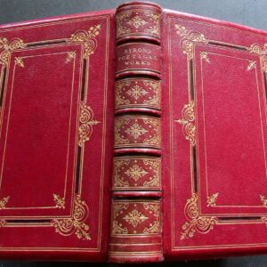 1873 Poetical Works of Lord Byron Fine Full Red & Gilt Leather Binding