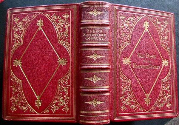 1875 Handbook of Pictorial Art by R St John Tyrwhitt Red & Gilt Leather Binding