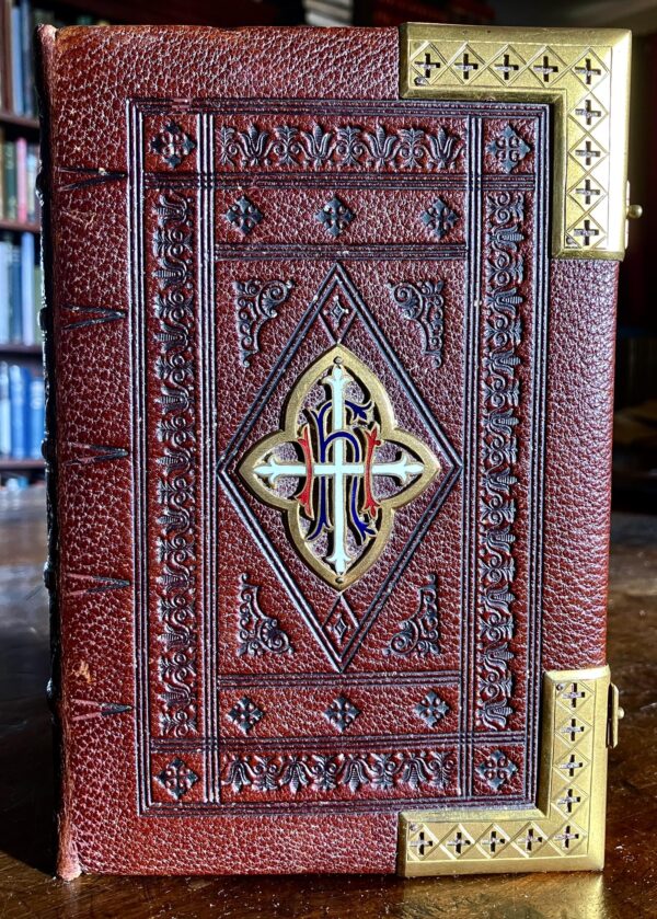 1880 The Book of Lessons Psalms & Lessons Superb Full Leather & Brass Binding