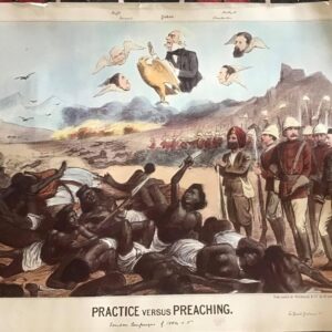 1885 Anti Gladstone Cartoon Practice vs Preaching, Sudan Military Campaigns