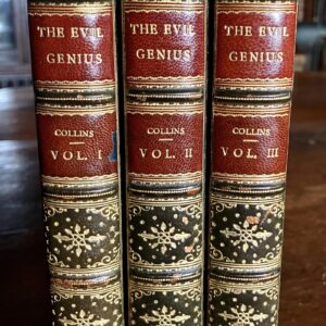 1886 The Evil Genius by Wilkie Collins Scarce 1st Ed Riviere Leather 3 x Vol Set