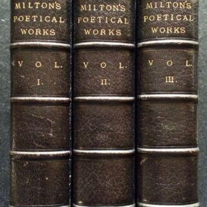 1890 The Poetical Works of John Milton. Complete in Three Fine Full Leather Bindings