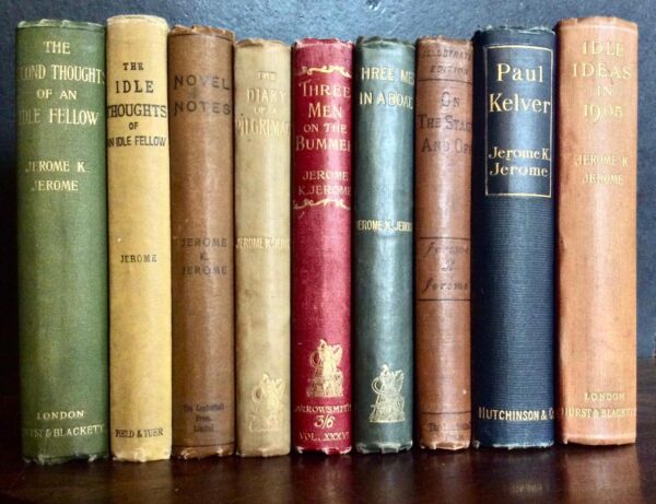 1890s Jerome K Jerome Collection 9 x Volumes Early Editions Three Men in a Boat