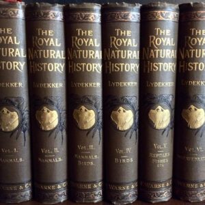 1893 Royal Natural History By Richard Lydekker 6 x Vol Set Fine Colour Plates