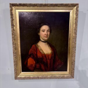 18th Century Portrait of Lady in Red Dress