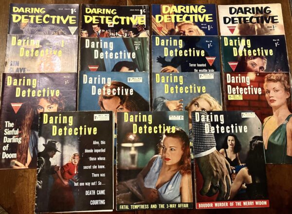 1950s The Daring Detective Scarce Collection of True Crime Magazines x 15