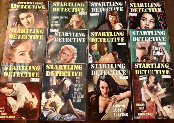 1950s The Startling Detective Scarce Collection of True Crime Magazines x 12