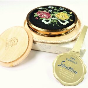 1950s Unused Petit Point Loose Foundation Compact