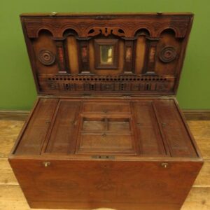 19th Century Burmese Mandalay Box Chest with Fitted Interior