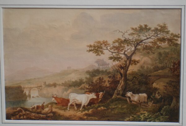 19th Century Watercolour of a Pastoral Scene