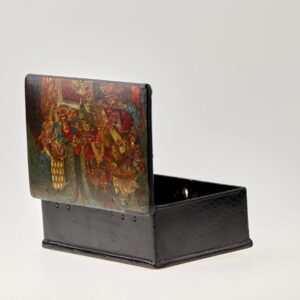 Antique Russian Box Scene from a Russian Boyar Life