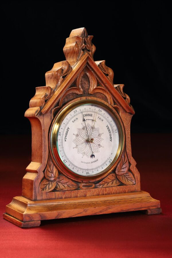 Antique Table / Mantle Aneroid Barometer by JH Steward c.1867