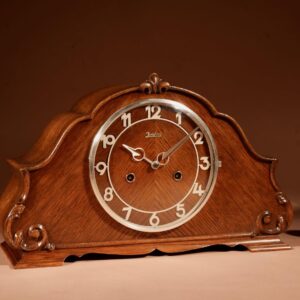 Art Deco Oak Junghans Mantel Clock 1940-1950