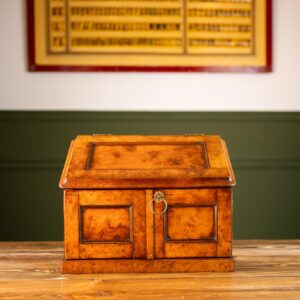 Burr Yew Stationery & Writing Cabinet c.1860