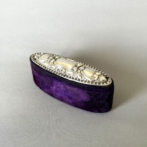 Charming Edwardian Silver Mounted Trinket Box