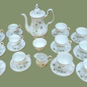 China Coffee / Tea Set: Outstanding Mayfair Made China Coffee & Tea Set, From Their White Daisy Pattern