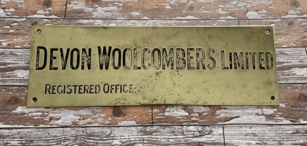 “Devon Woolcombers” Office Sign