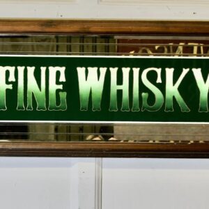 Etched Pub Mirror Fine Whiskey Advertising Sign