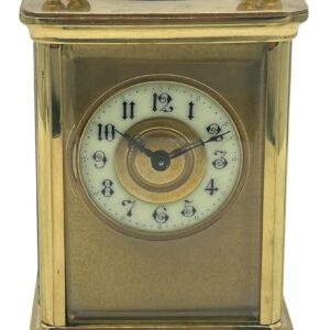 Fabulous Antique French 8 Day Masked Dial Carriage Clock ca.1900