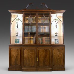 Fine George III Mahogany Breakfront Bookcase