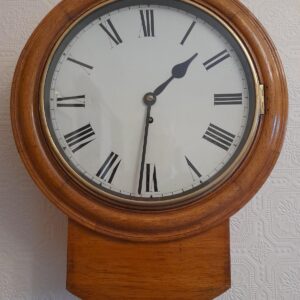 Golden Oak, Drop-dial, Fusee Wall Clock