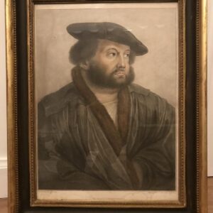 Hans Holbein the Younger (c.1497/98-1543) Self Portrait At Kensington Palace Coloured Stipple Engraving By Francesco Bartolozzi Circa 1798