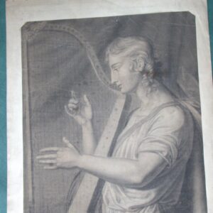 Harpist Drawing 18th Century