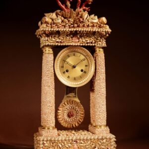 Impressive Italian Grotto Style Portico Clock - Italian / French c.1830