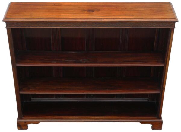 Large Quality Antique Red Walnut Adjustable Bookcase c.1900