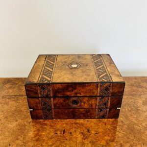 Lovely Antique Victorian Tunbridge Ware Inlaid Writing Box