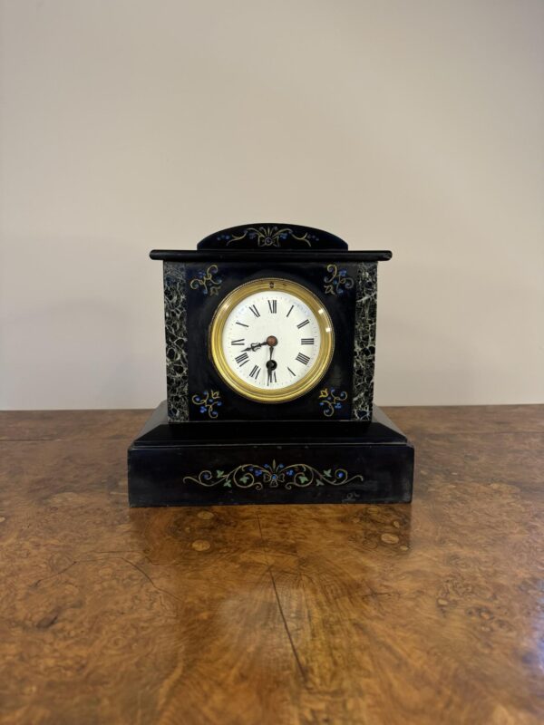 Pretty Antique Victorian Marble Mantle Clock