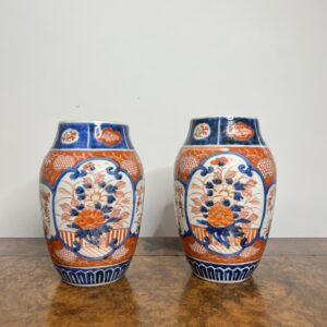 Quality Pair of Antique Japanese Imari Vases