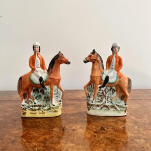 Quality Pair of Antique Victorian Staffordshire Figures