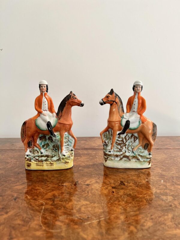 Quality Pair of Antique Victorian Staffordshire Figures