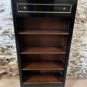 Small Ebonised Open Bookcase