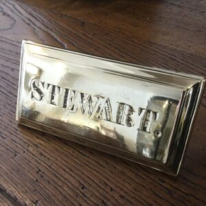 “ Stewart “ Brass Door Name Plate