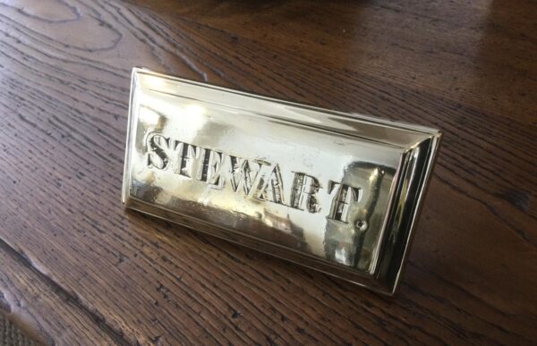 “ Stewart “ Brass Door Name Plate