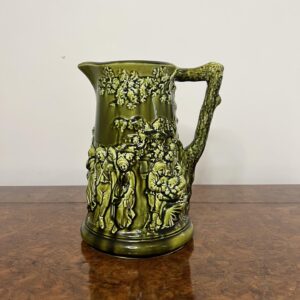 Unusual Antique Edwardian Quality Majolica Jug